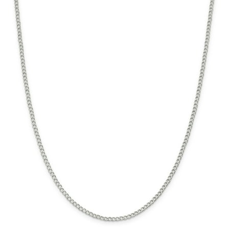 Beautiful Sterling silver 925 sterling Sterling Silver 2.5mm Wide Curb Chain Beautiful Sterling silver 925 sterling Sterling Silver 2.5mm Wide Curb Chain